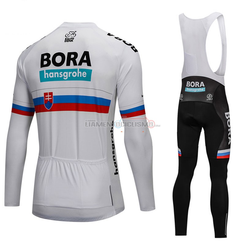 Abbigliamento Ciclismo Bora Campioni Russia ML 2018 Manica Corta 2018 Bianco